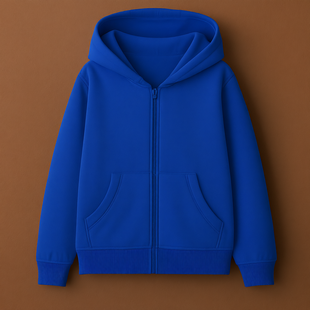 Kids Boys And Girls Soft Brushed Fleece Zip Up Hooded Sweatshirt
