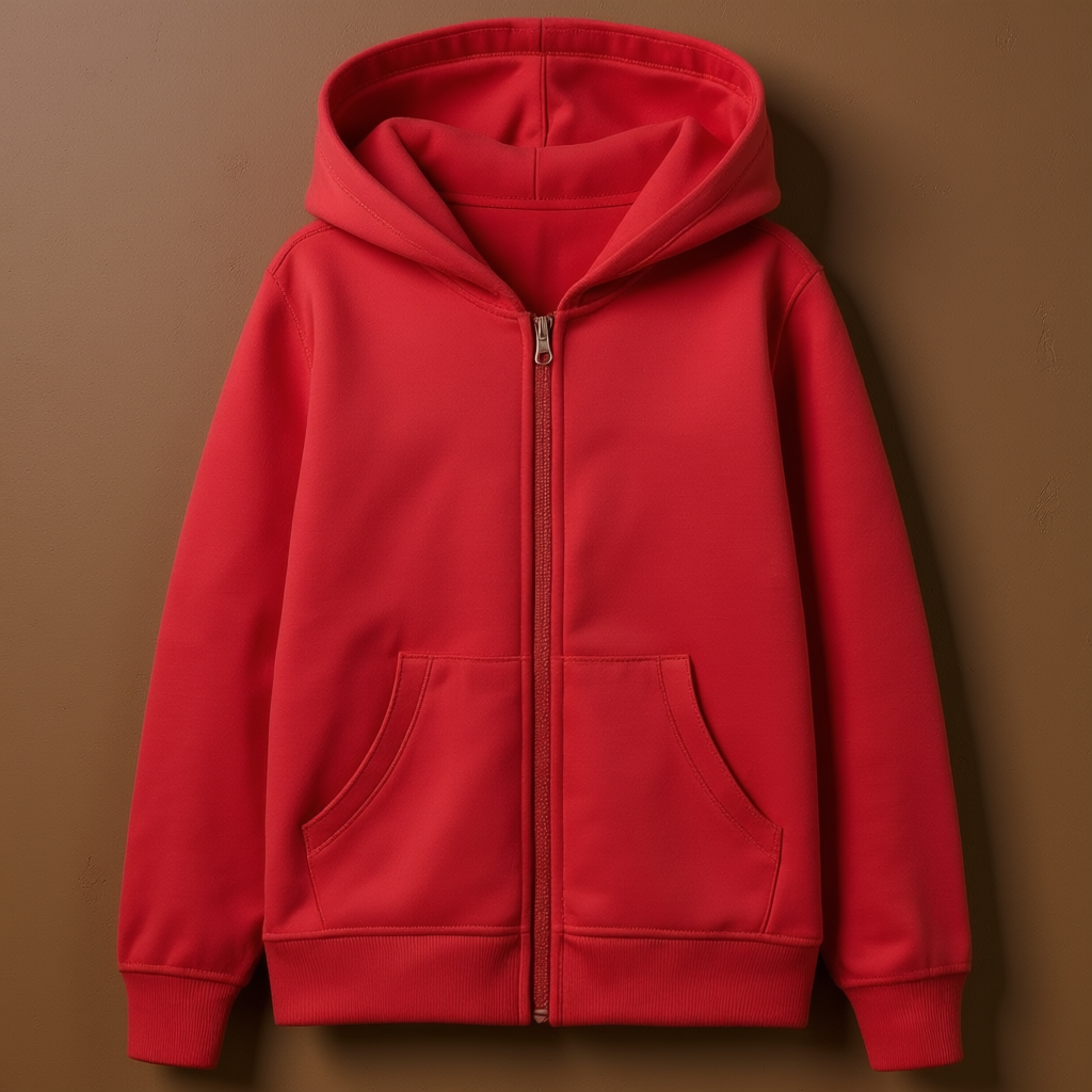 Kids Boys And Girls Soft Brushed Fleece Zip Up Hooded Sweatshirt