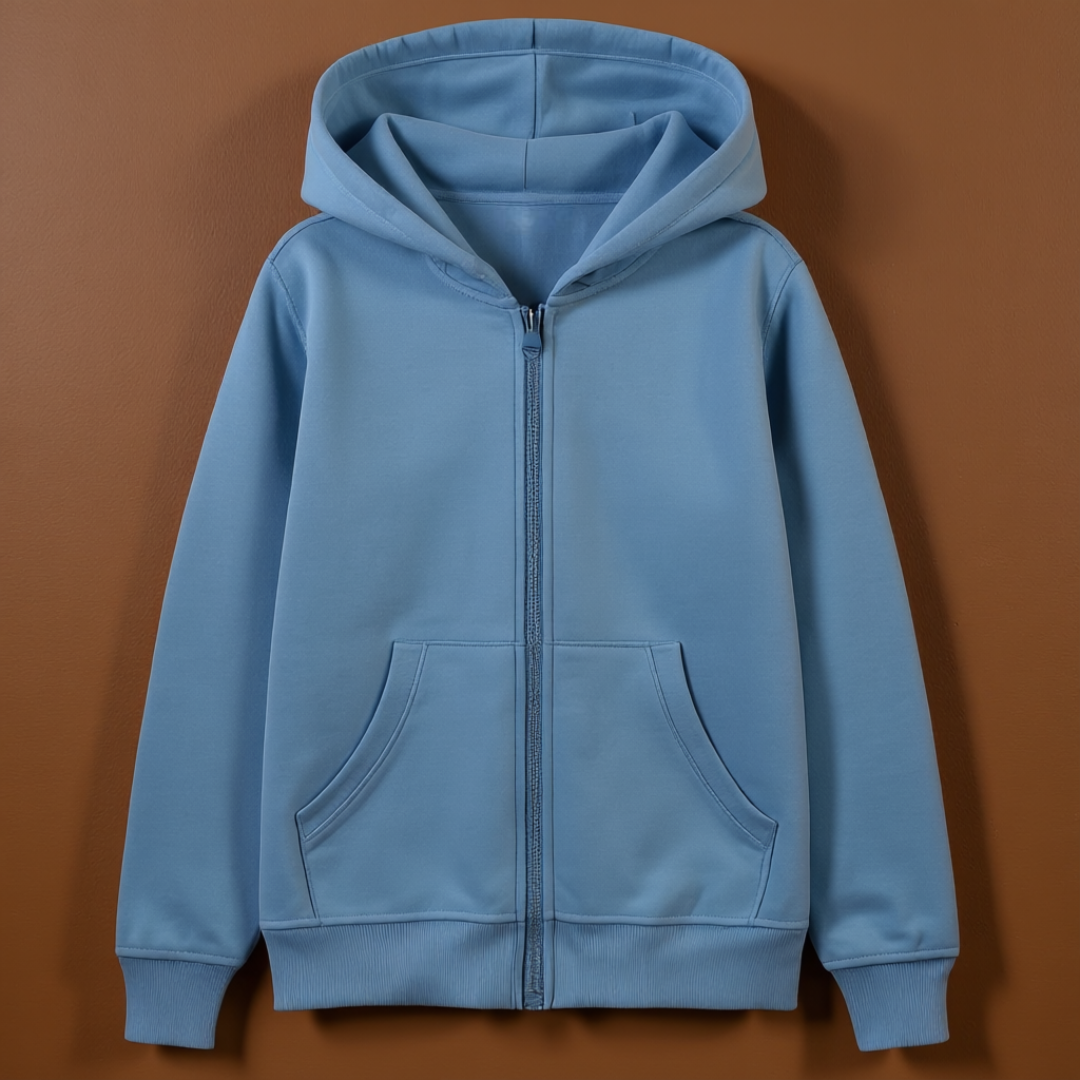 Kids Boys And Girls Soft Brushed Fleece Zip Up Hooded Sweatshirt