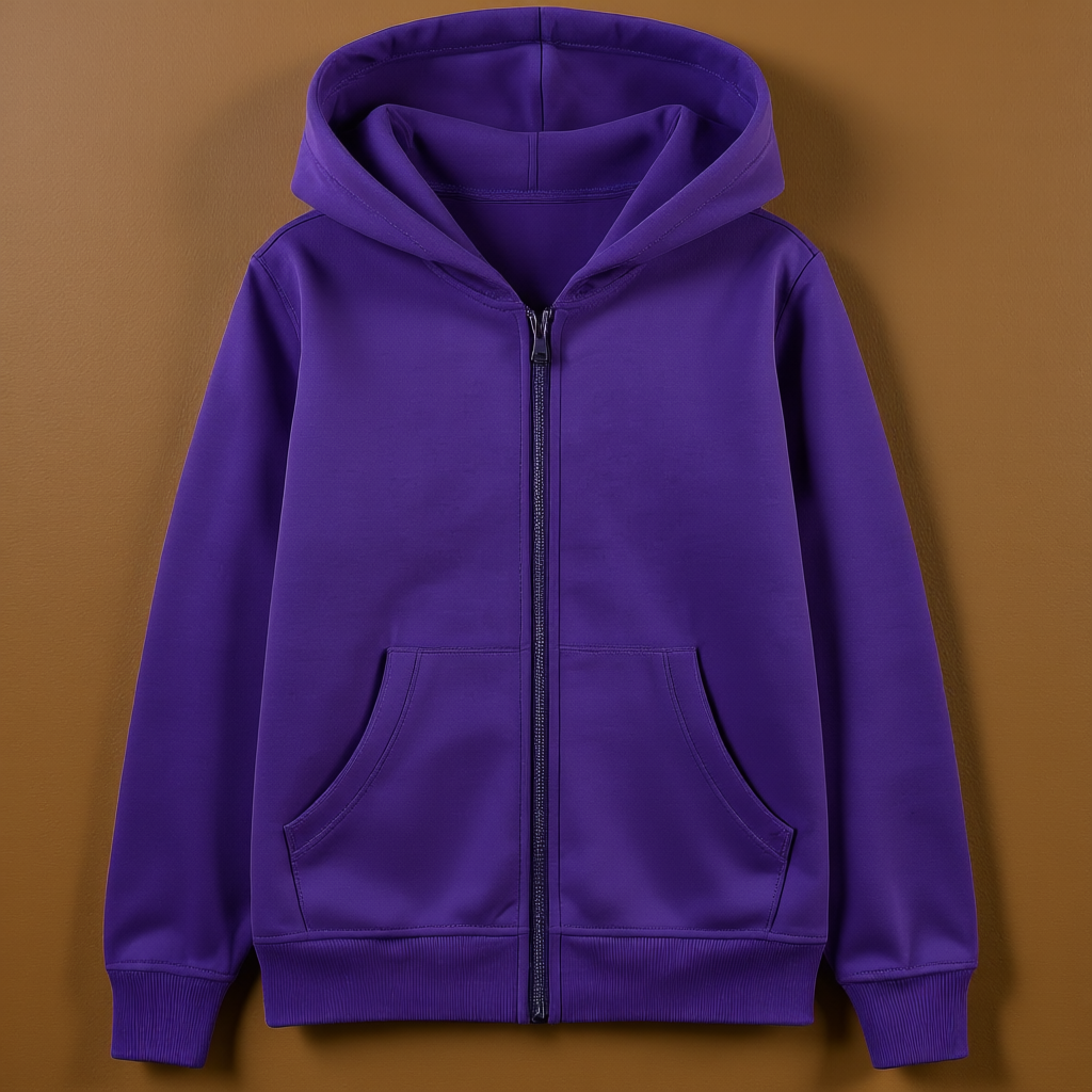 Kids Boys And Girls Soft Brushed Fleece Zip Up Hooded Sweatshirt