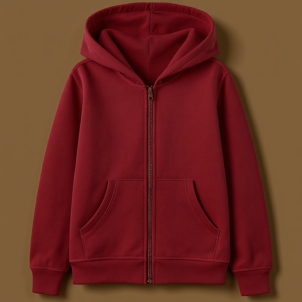 Kids Boys And Girls Soft Brushed Fleece Zip Up Hooded Sweatshirt