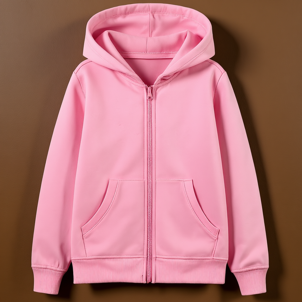 Kids Boys And Girls Soft Brushed Fleece Zip Up Hooded Sweatshirt