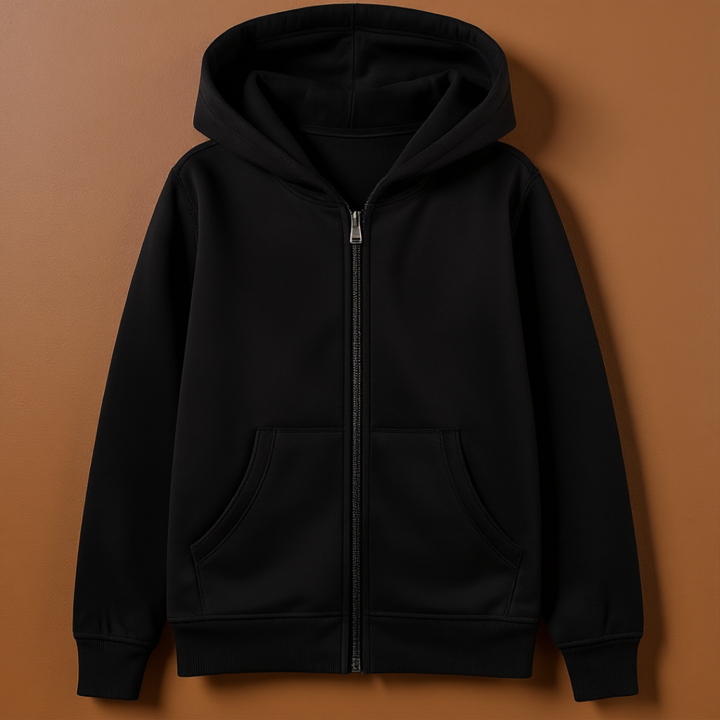 Kids Boys And Girls Soft Brushed Fleece Zip Up Hooded Sweatshirt