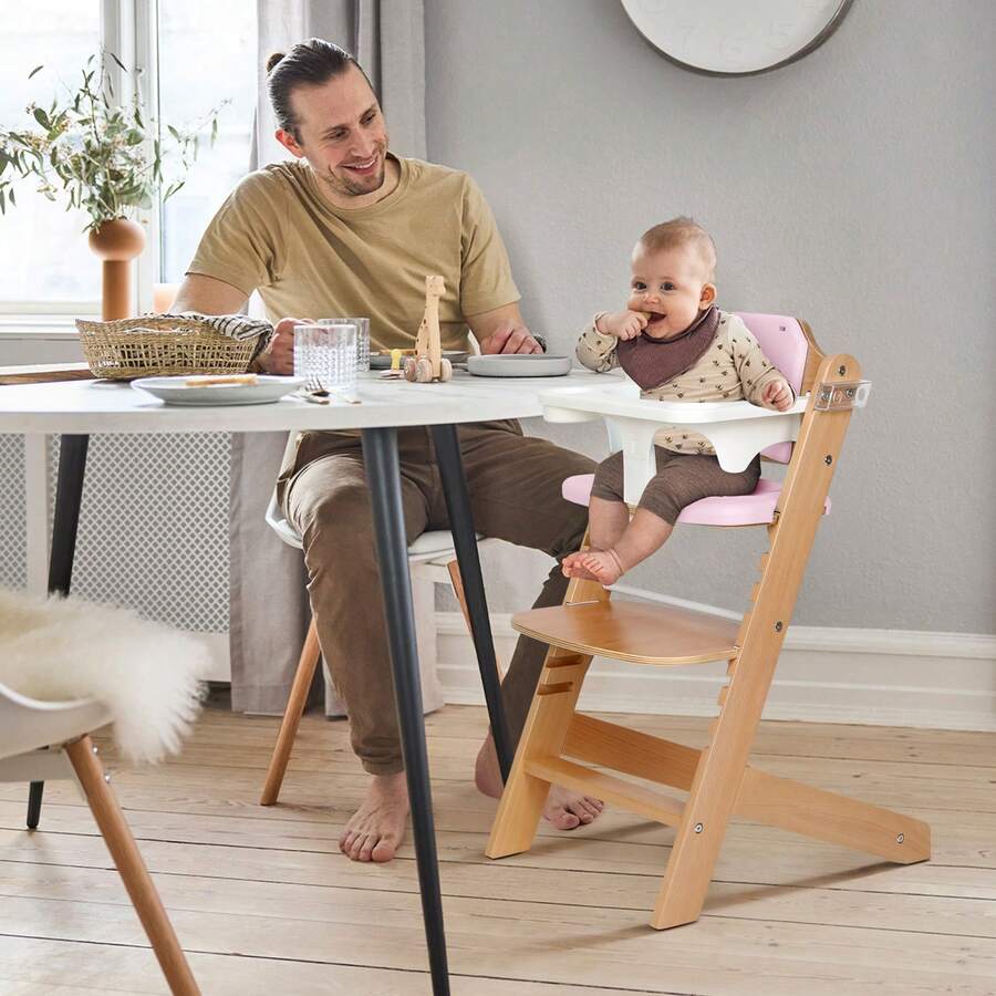 3 In 1 Convertible Baby High Chair With Adjustable Tray