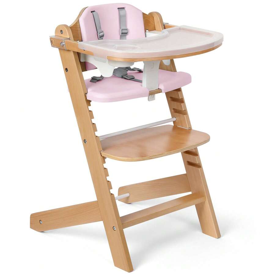 3 In 1 Convertible Baby High Chair With Adjustable Tray