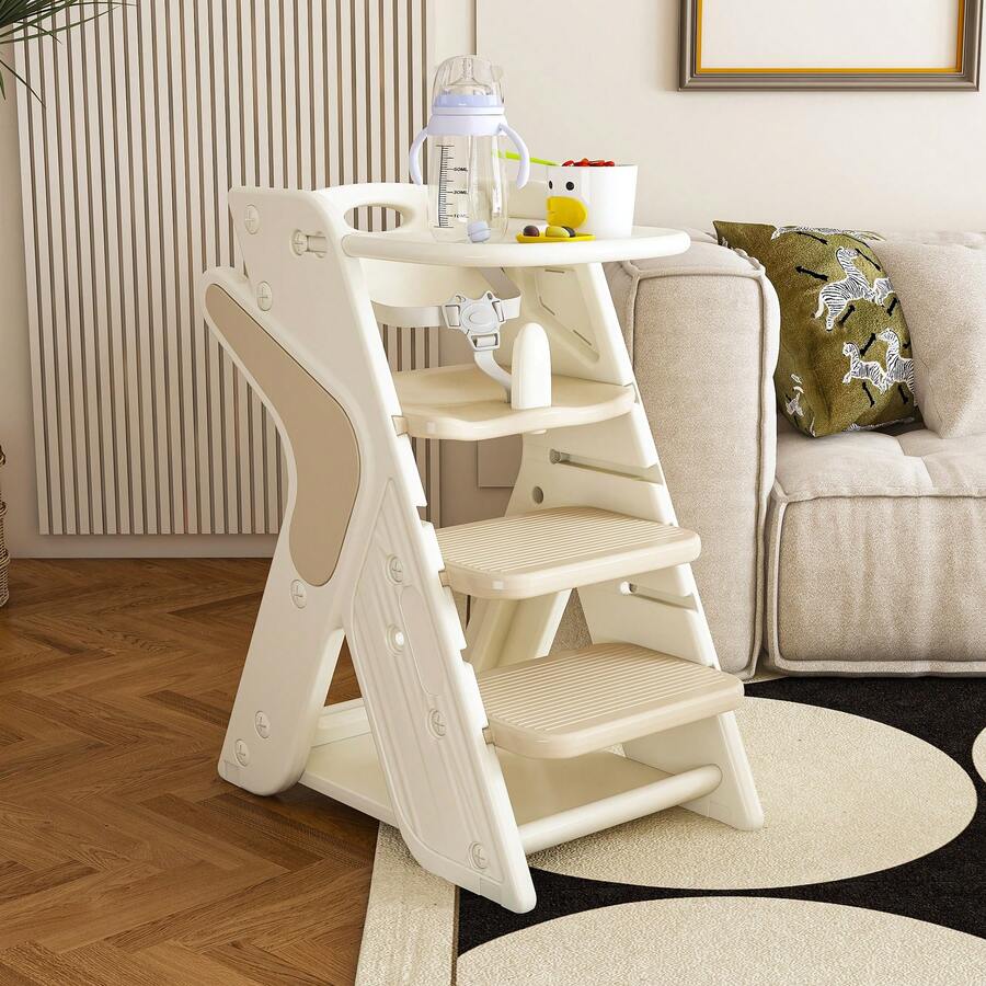 Kids 3 in 1 Convertible High Chair And Learning Tower