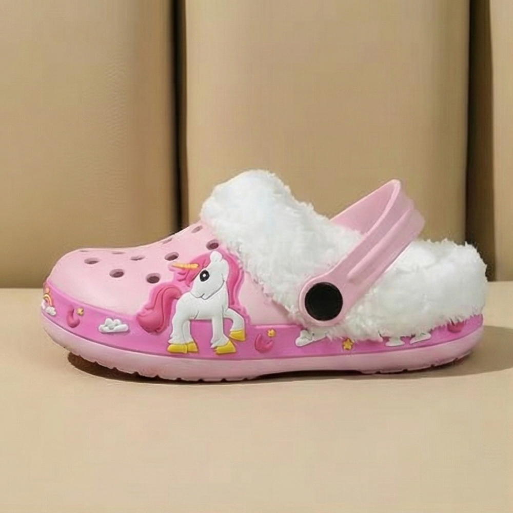 Kids Comfort Lined Adjustable Strap Clogs