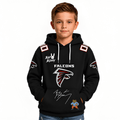 Personalized Bad Bunny Bowl LX Inspired Atlanta Falcons Kids Football Fan Hoodie