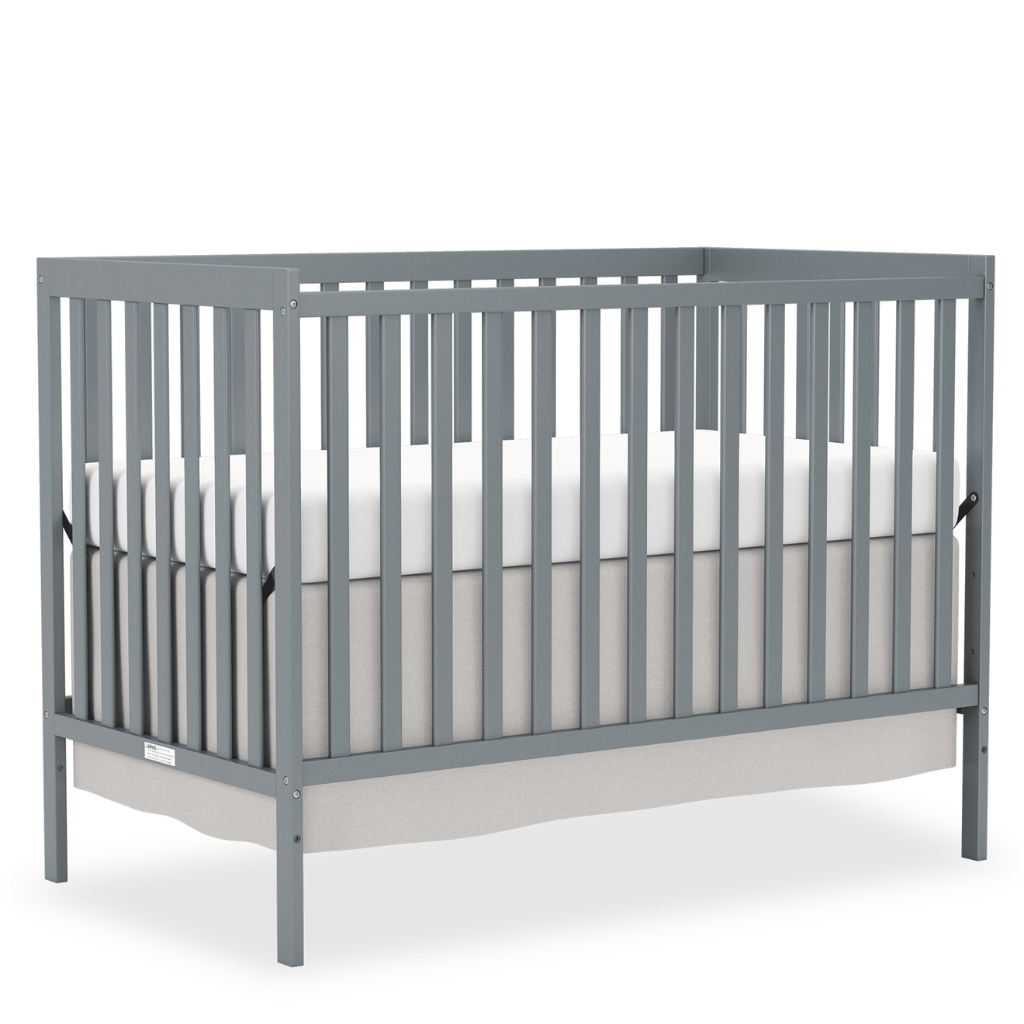 Babies 5 In 1 Convertible Crib Bed With Adjustable Mattress And Pinewood Frame