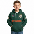 FIFA 2026 Caledonia Printed Waffle Quarter Zip Kids Football Fan Hoodie