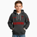 Las Vegas Raiders EST 1925 Themed Quarter Zip Waffle Kids Football Fan Hoodie