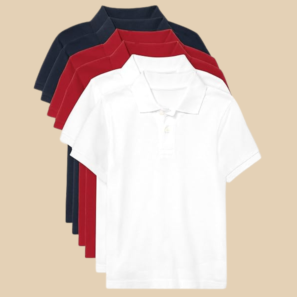 Pack Of 6 Boys Polo T Shirts