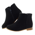 Toddlers Suede Zipper Boots