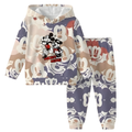 Boys Cartoon Print Graphic Hoodie And Sweatpants Set