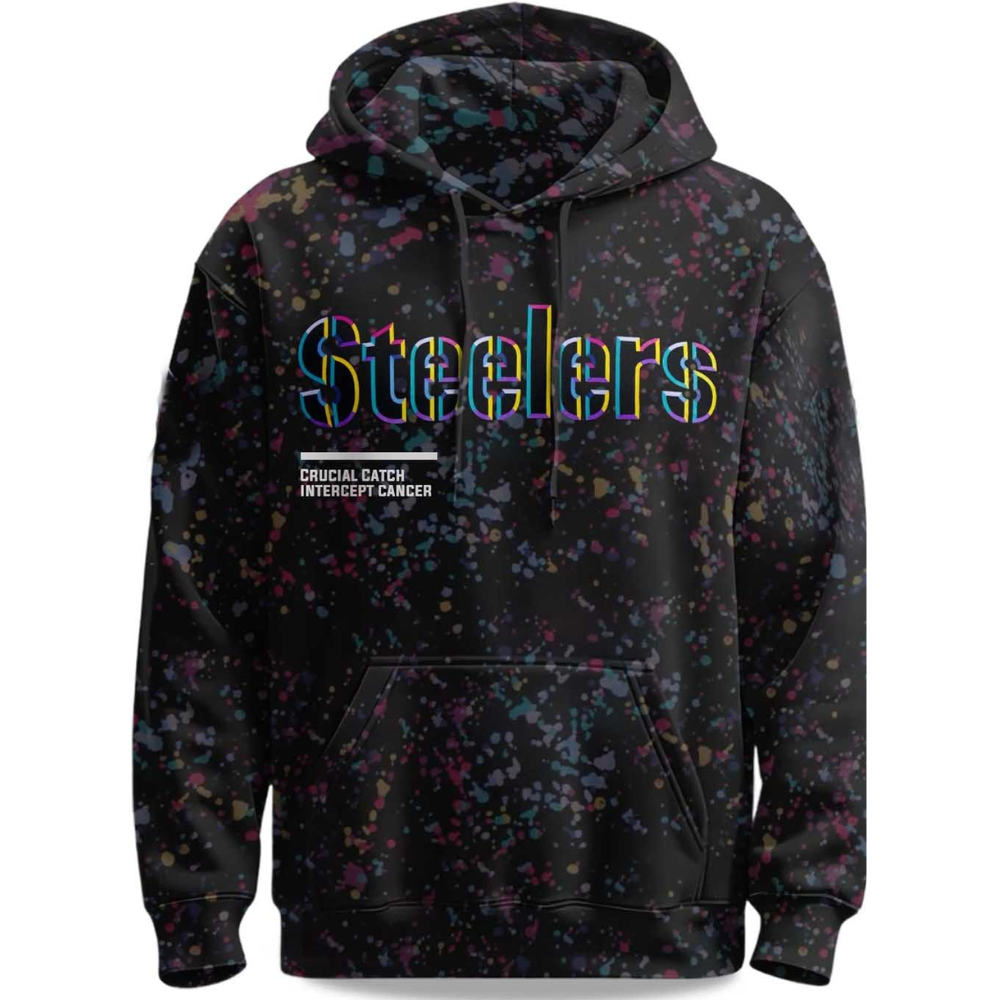 Pittsburgh Steelers Football Team Kids Themed Hoodie With Crucial Catch Design