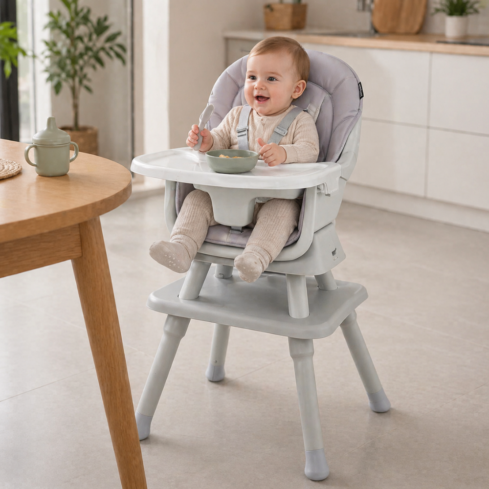 Toddler 8 In 1 High Chair Double Layer Cushions Multifunctional