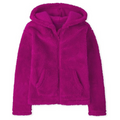 Girls Long Sleeve Sherpa Zip Up Hoodie