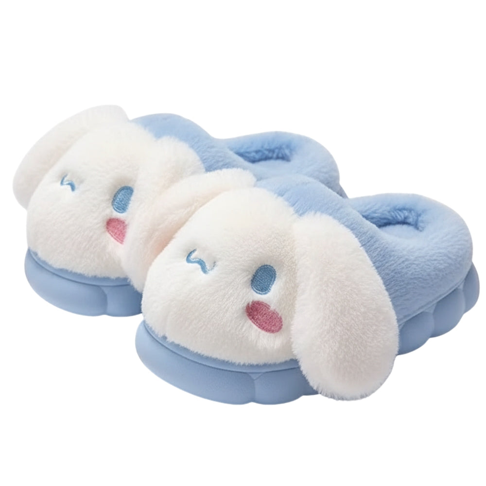 Kids Character Plush Warm Soft Anti Slip Indoor Slippers