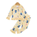 Stitch Cloud Print Ruffle Pajama Set