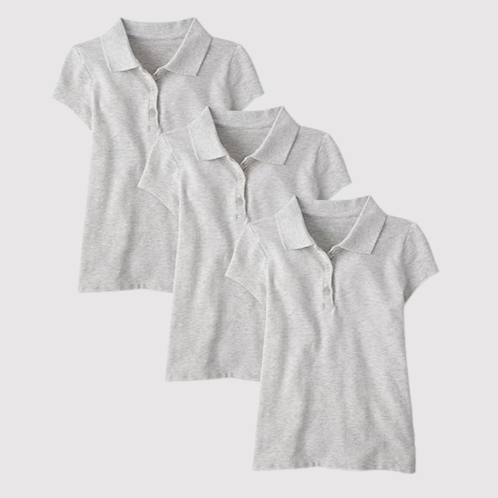 Pack Of 3 Short Sleeve Pique Polo Shirt