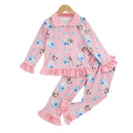 Cartoon Princess Print Kids Pajama Set