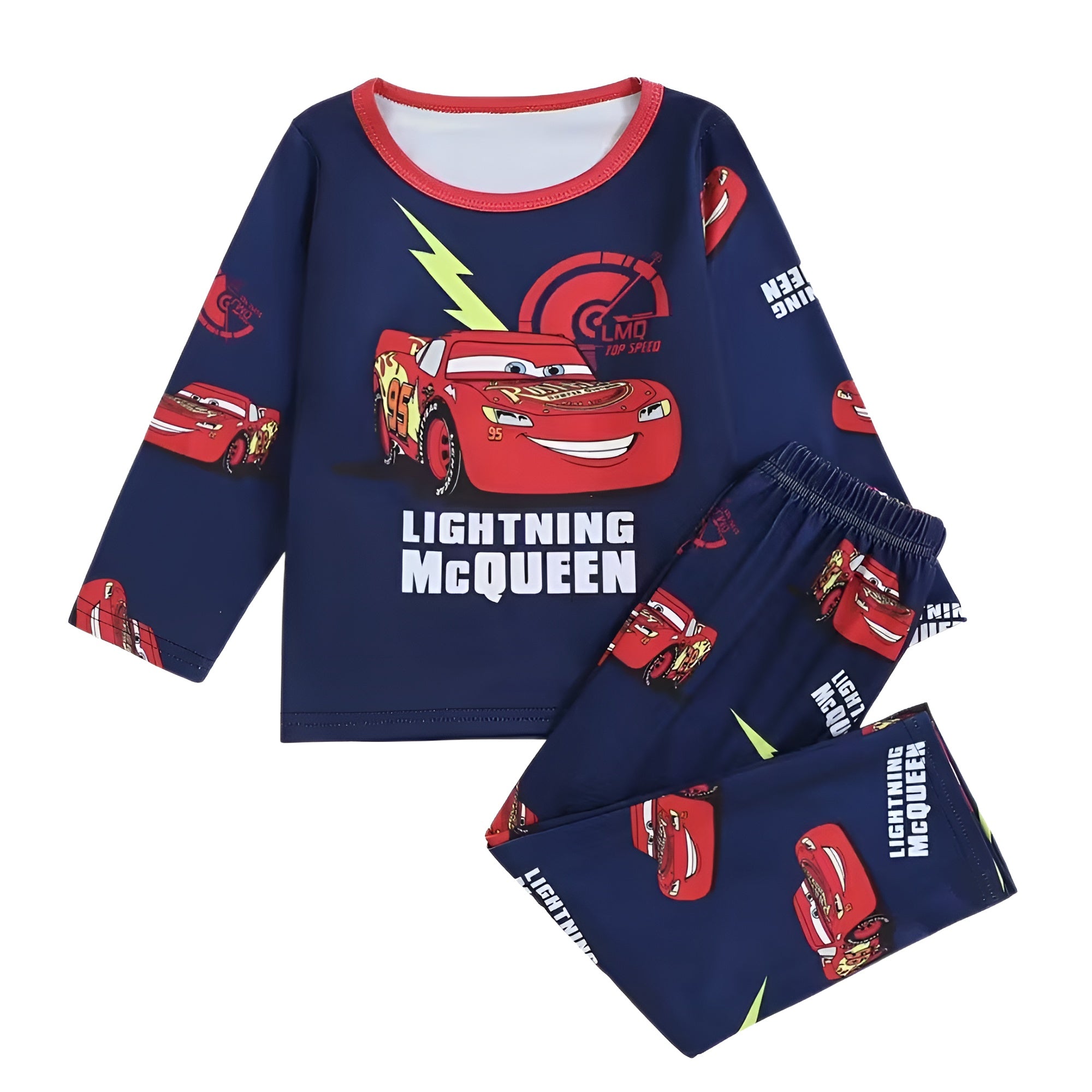 Kids Animated Racing Themed Pajama Outfit