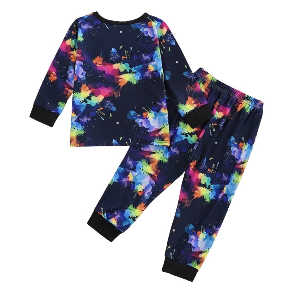 Stitch Color Splash Print Pajama Set