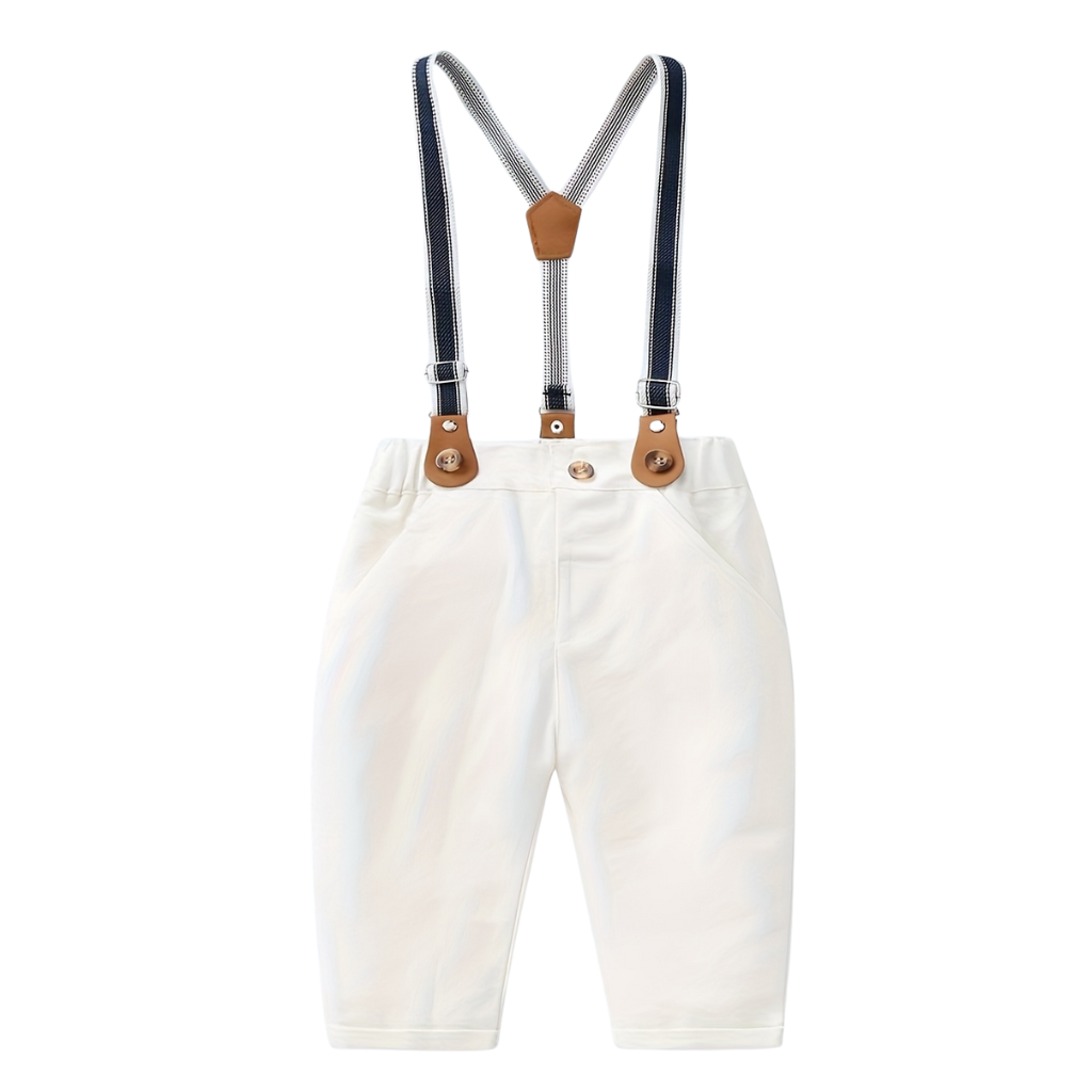 Boys Formal Bow Tie Set With Suspender Pants