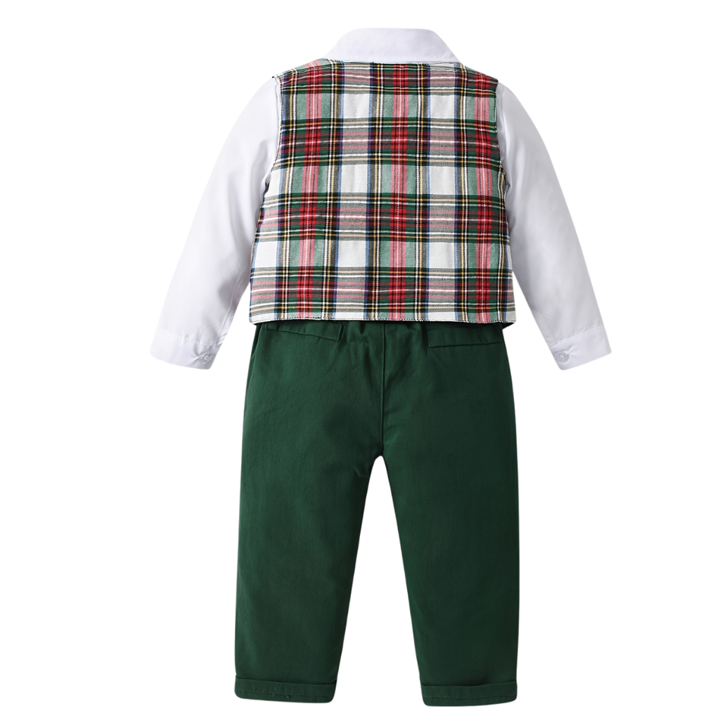 Boys Formal Shirt With Vest And Pants Set