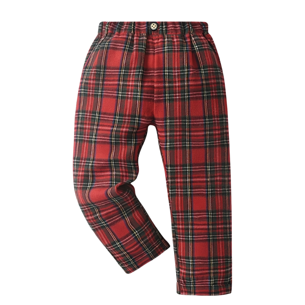 Boys 3 Piece Scottish Plaid Tartan Suit Set