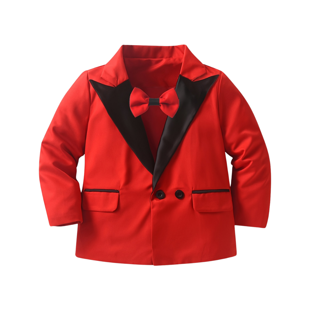 Boys Blazer Set With Bow Tie And Pant