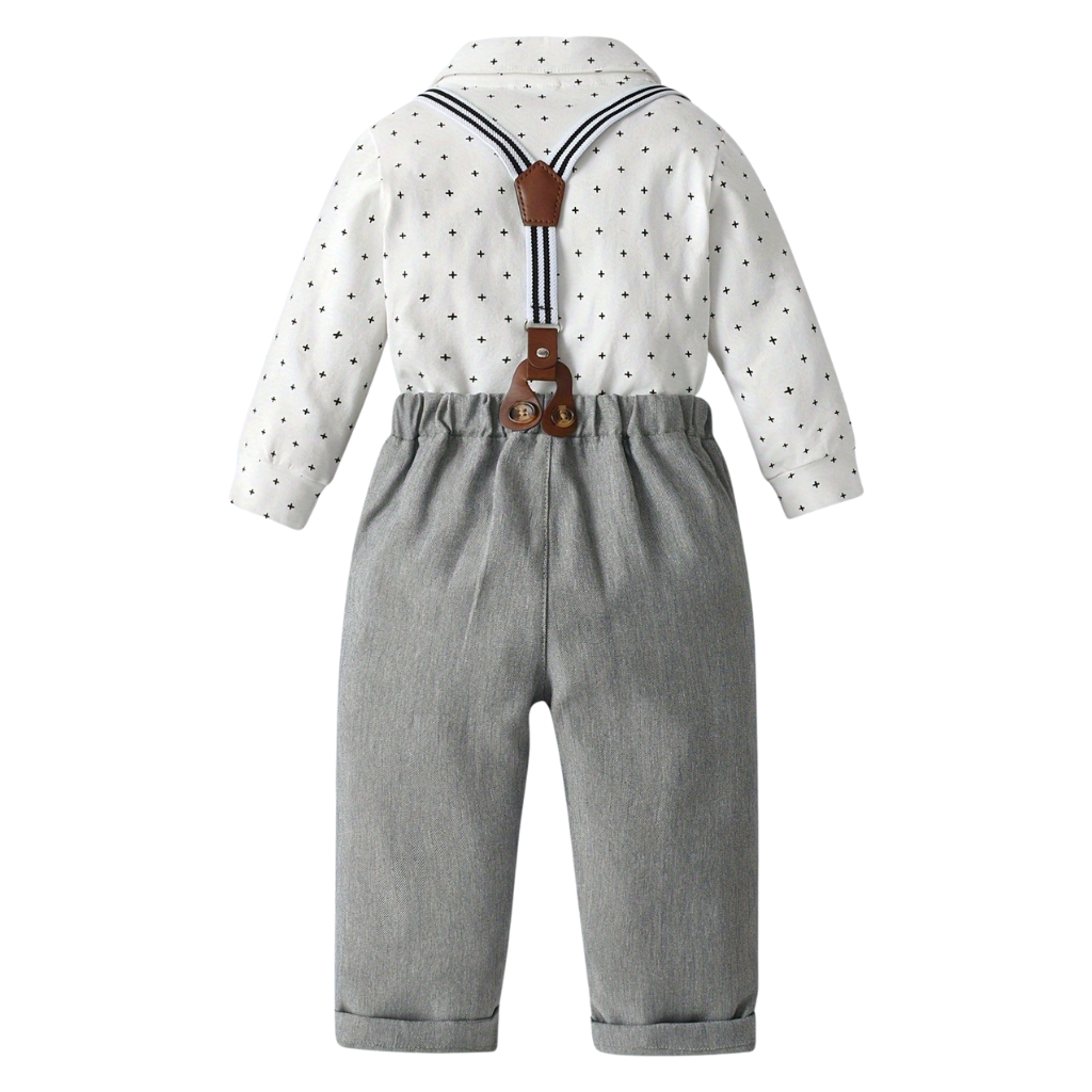 Boys 3 Piece Formal Suit With Bow Tie And Hat