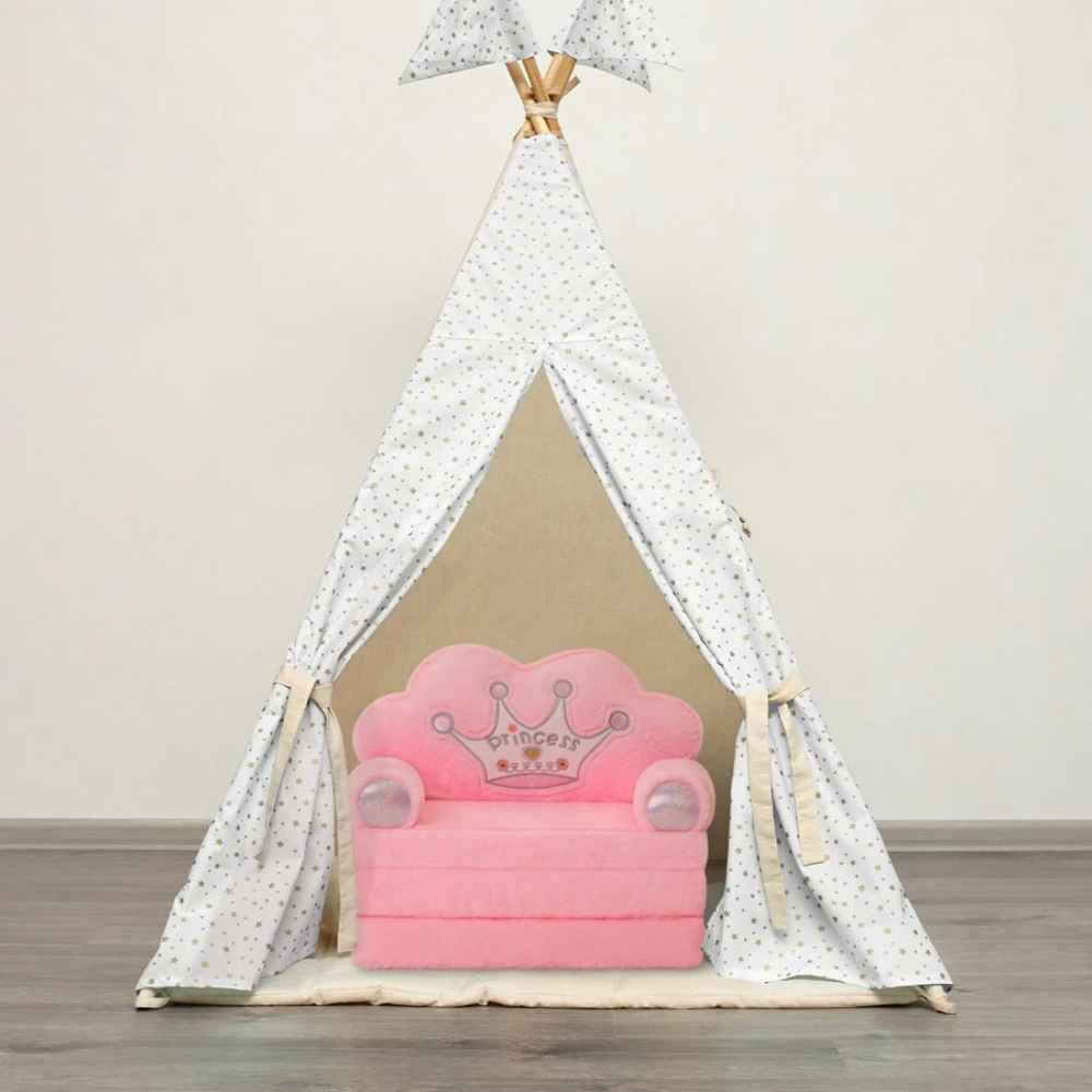 Toddler 2 In 1 Foldable Princess Convertible Couch