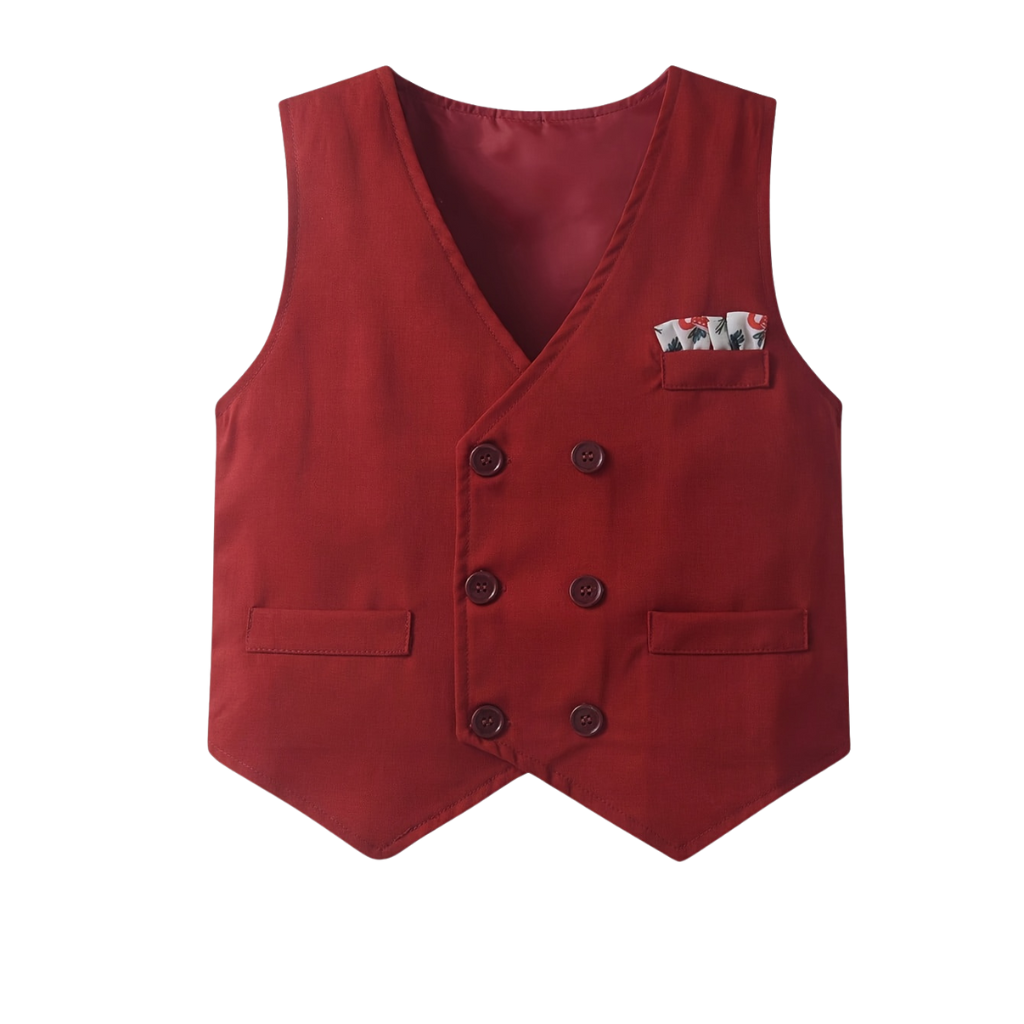 Baby Boys 3 Piece Of Classic Shirt Vest And Pants Formal Outfit Set