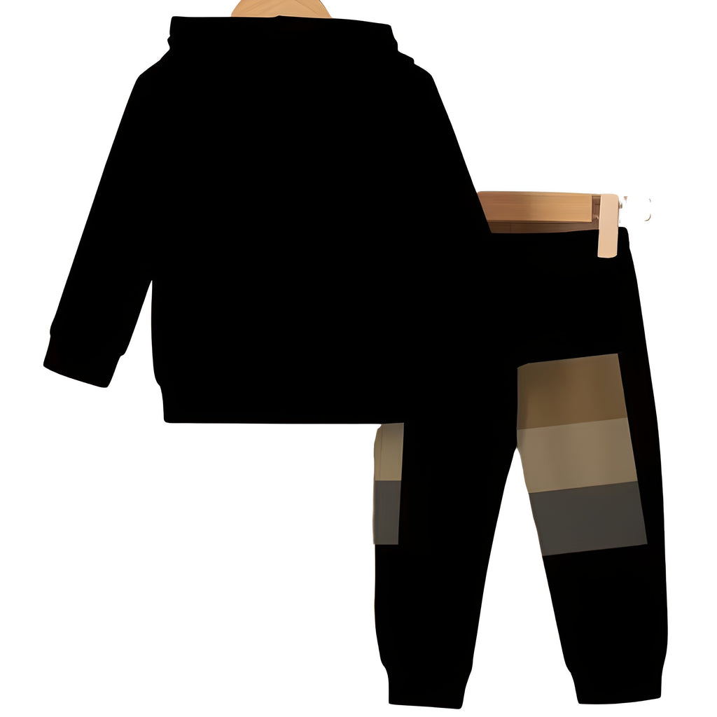 Boys Striped Hoodie And Pants Set