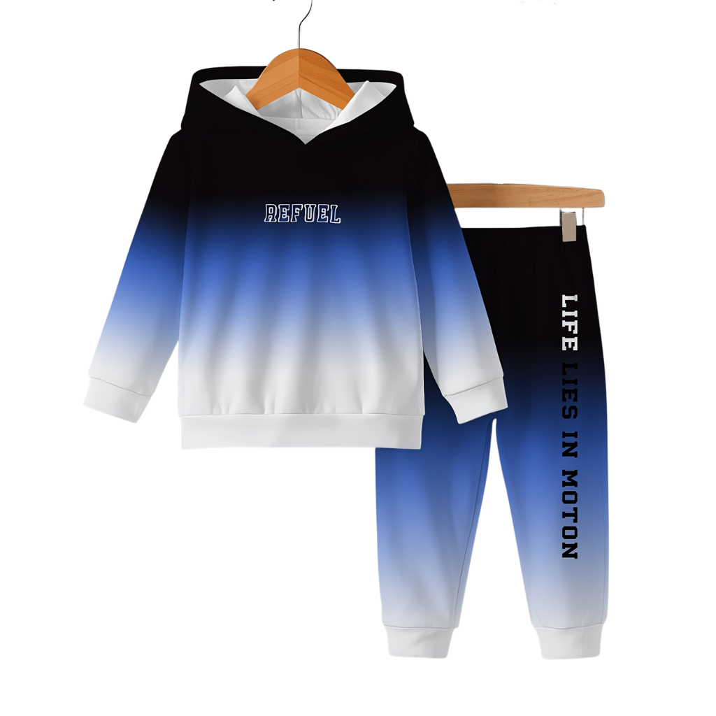 Baby Boy Gradient Style Sweatshirt Set