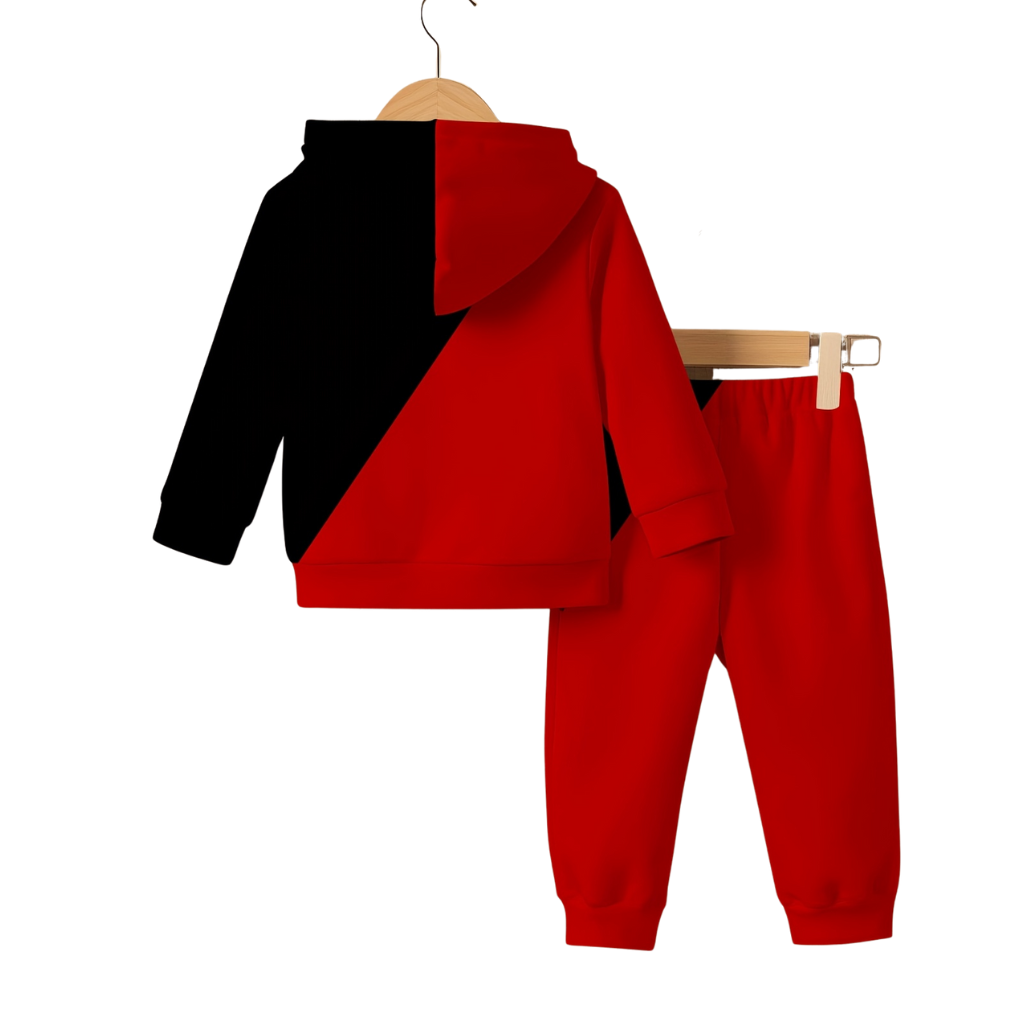 Boys King Crown Design Hoodie And Pant Set