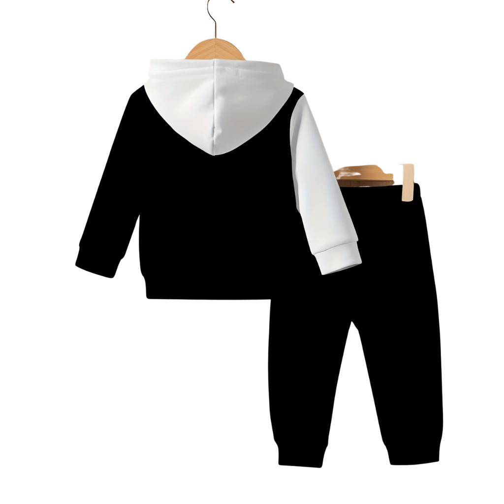 Boys Dad Plus Me Printed Hooded Sweatshirt Set