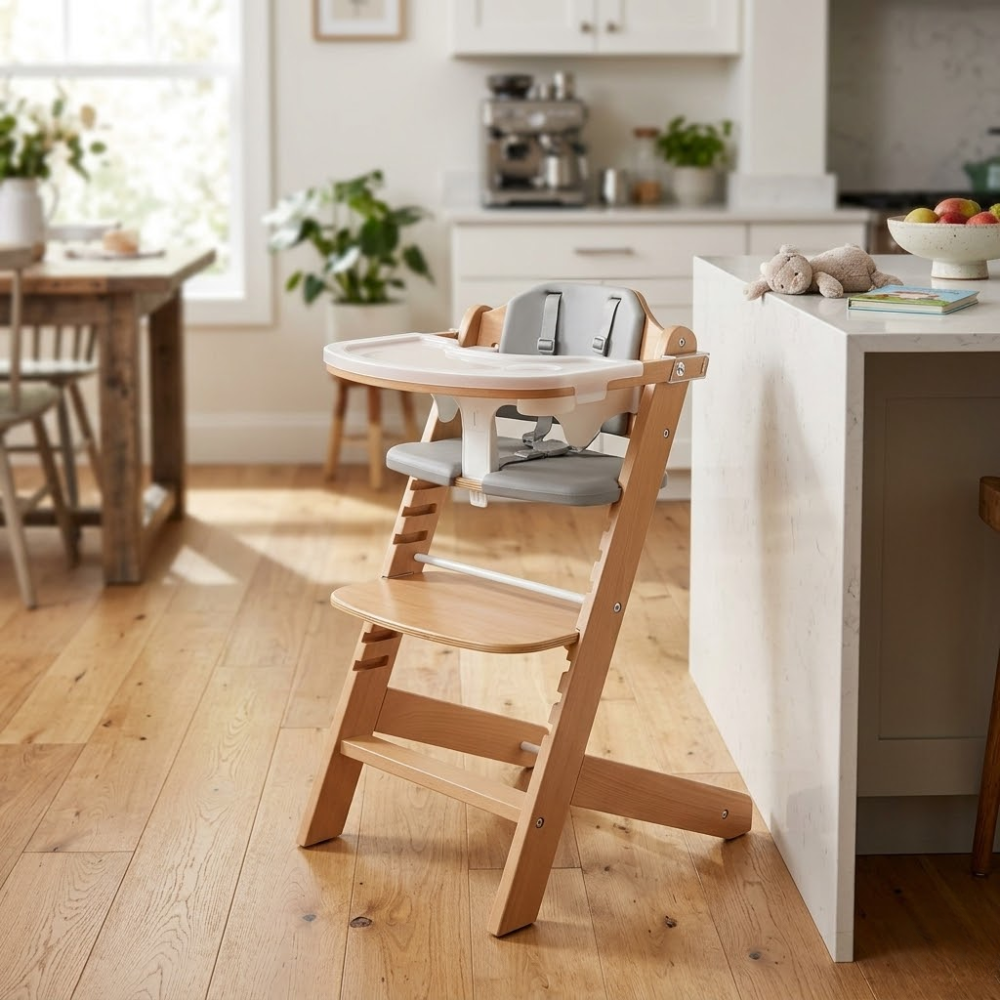3 In 1 Convertible Baby High Chair With Adjustable Tray