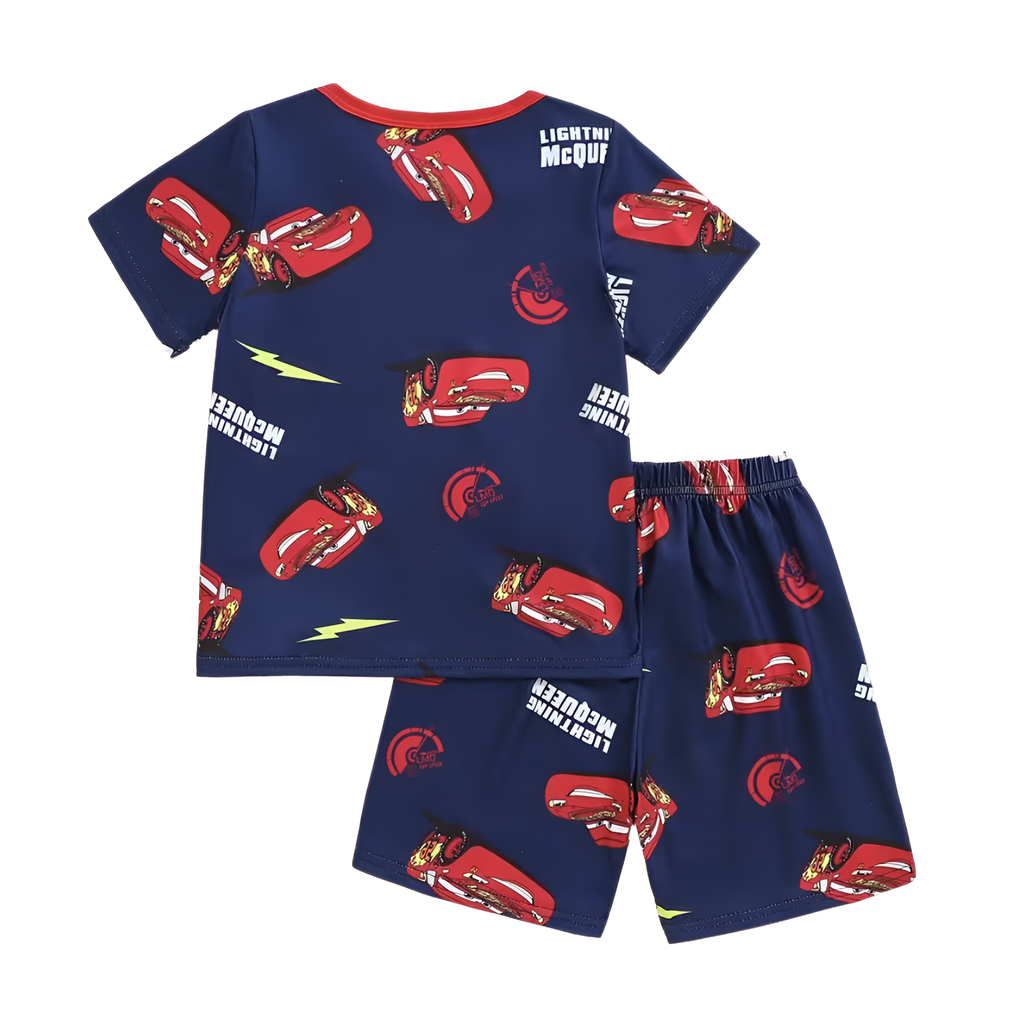 Kids Racing Car Character Printed Pajama Set