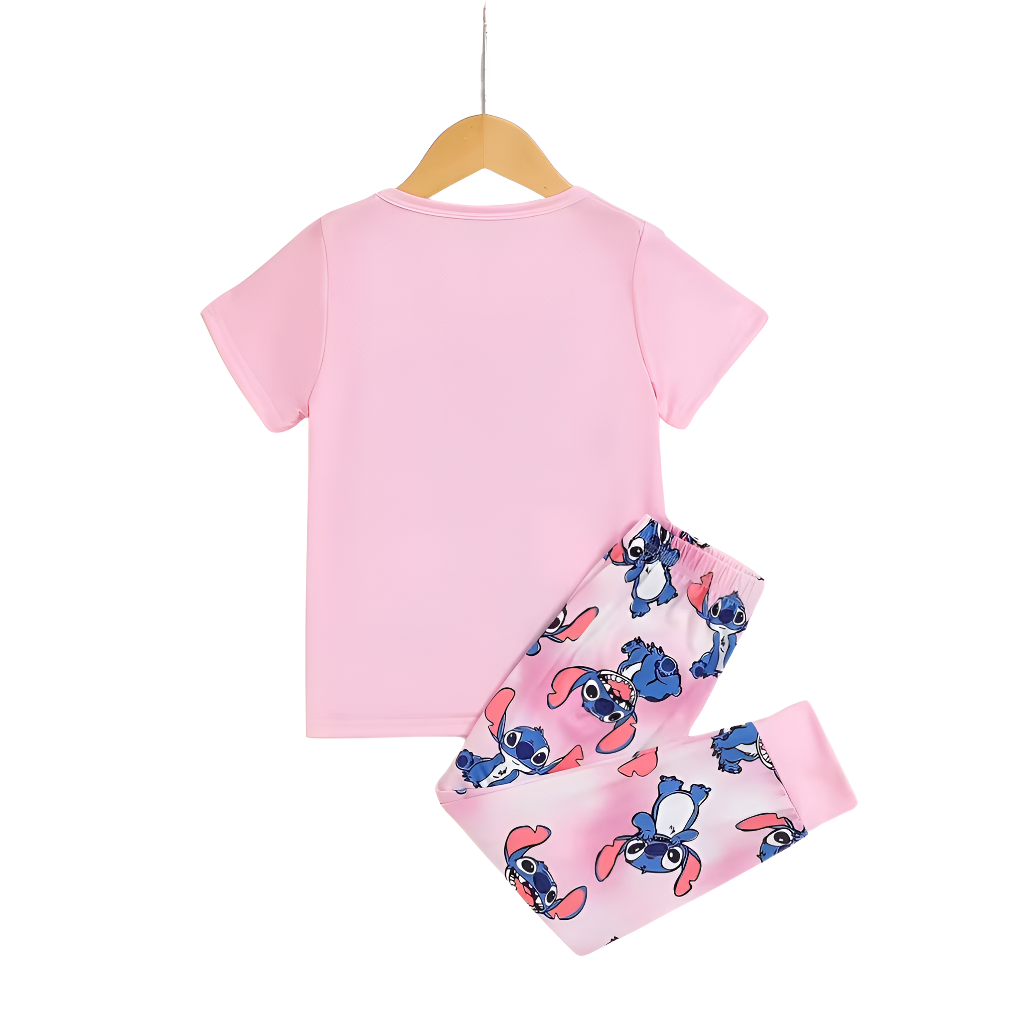 Stitch Character Short Sleeve Top And Pajama Set