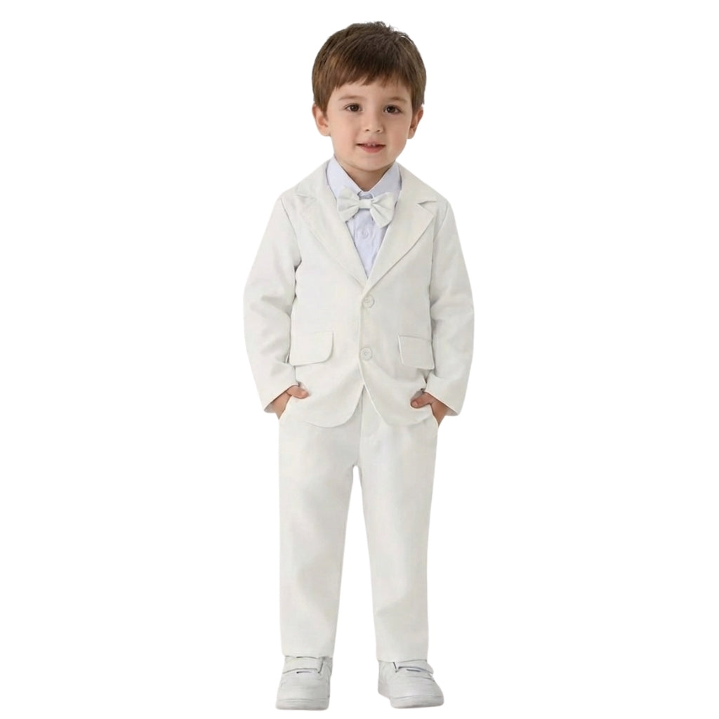 Baby Boys 2 Piece Of Gentleman Outfit With Suit Jacket And Pants Set