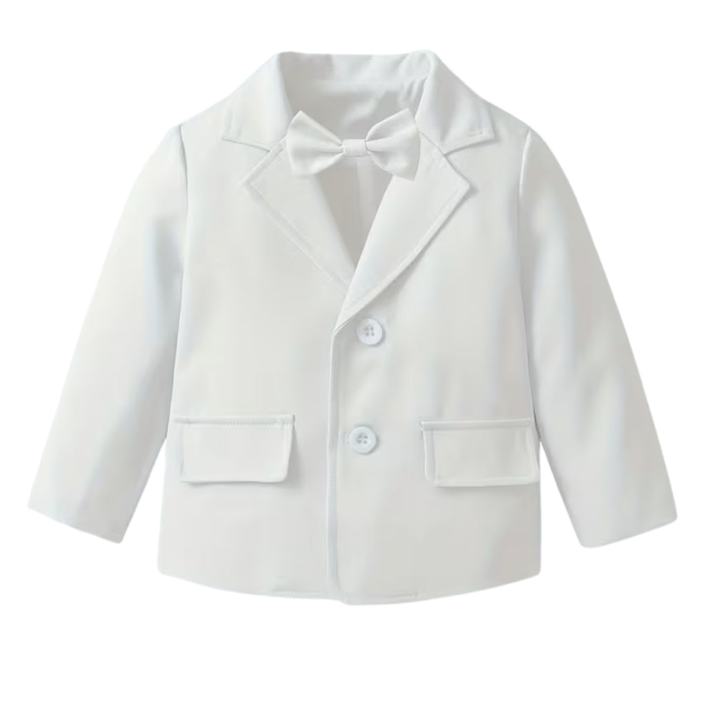 Baby Boys 2 Piece Of Gentleman Outfit With Suit Jacket And Pants Set