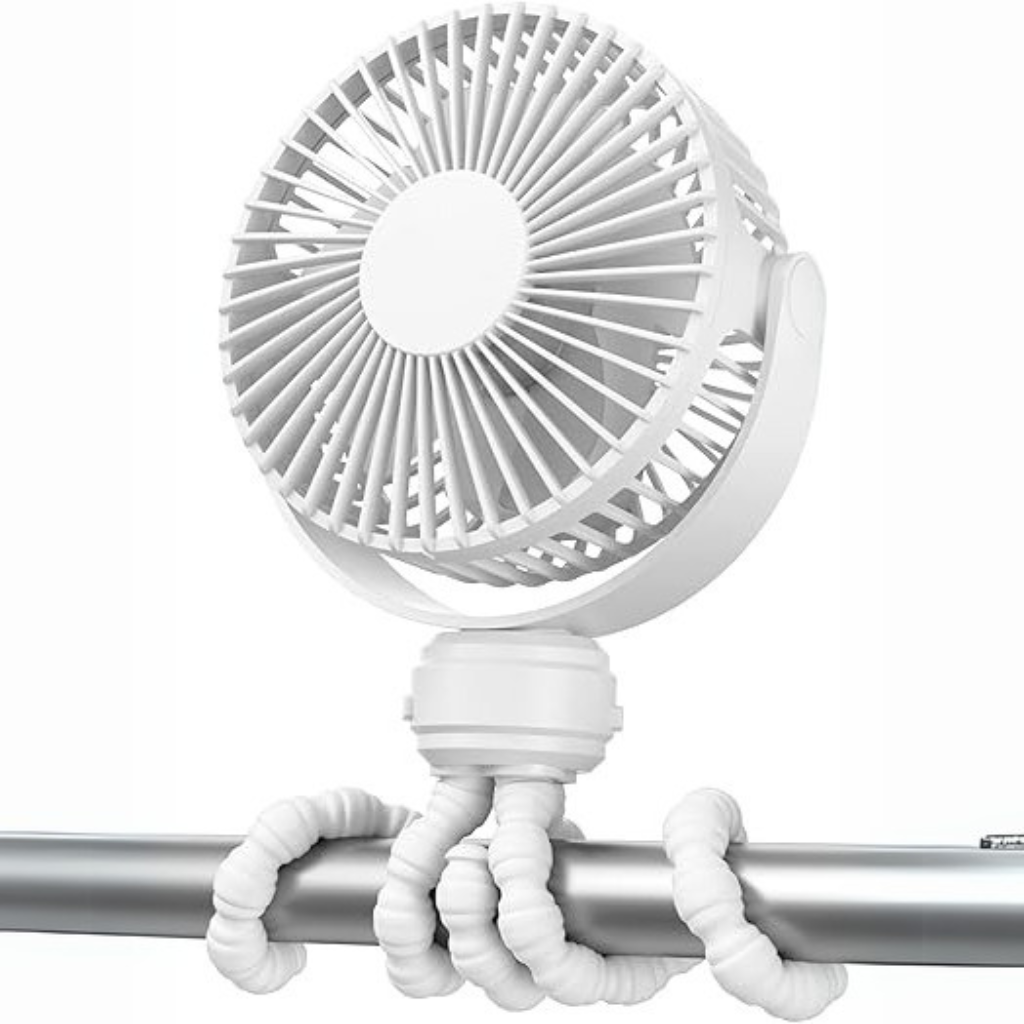 Rechargeable Stroller Clip Fan With Flexible Tripod