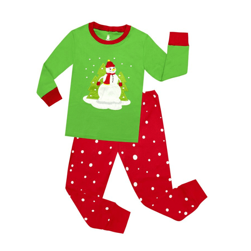Snowman Print Pajama Set