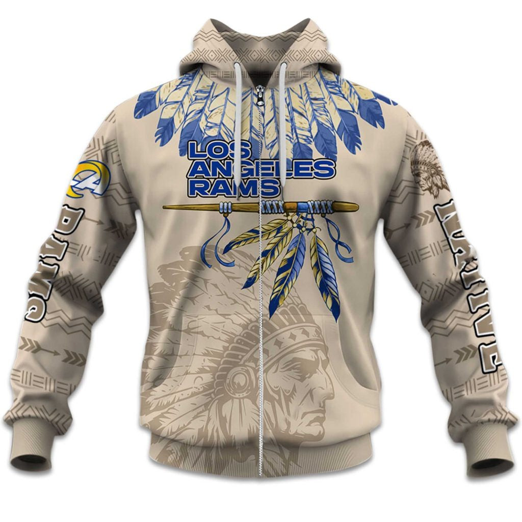 Los Angeles Rams Themed Zip Kids Hoodie