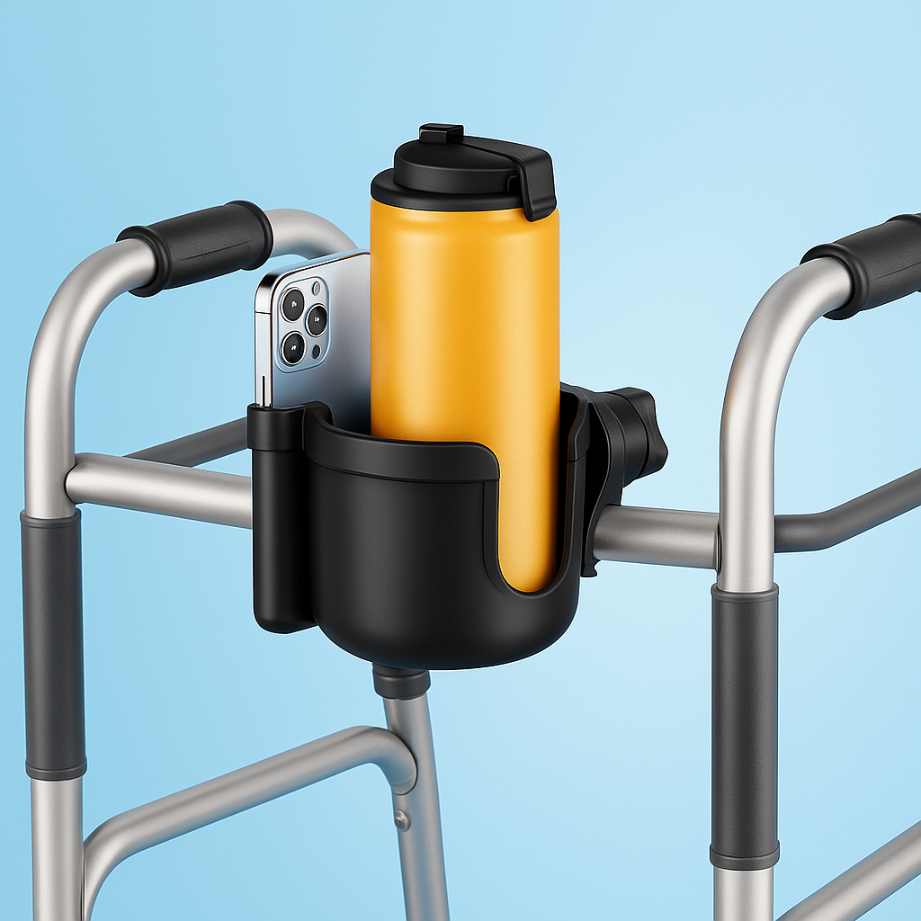 Stroller Cup Holder With Phone Slot
