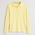 Girls Uniform Long Sleeve Picot Collar Polo