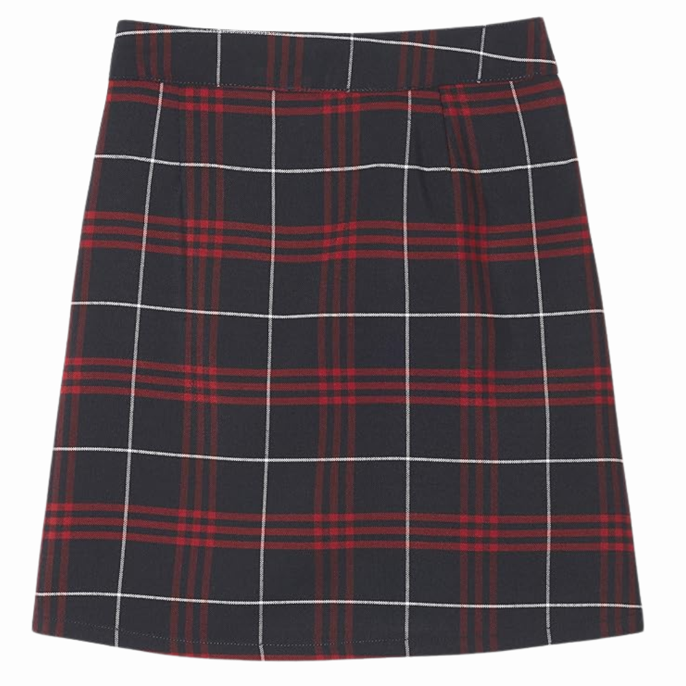 Girls Adjustable Waist Front Pleated Scooter Skirt With Built In Shorts