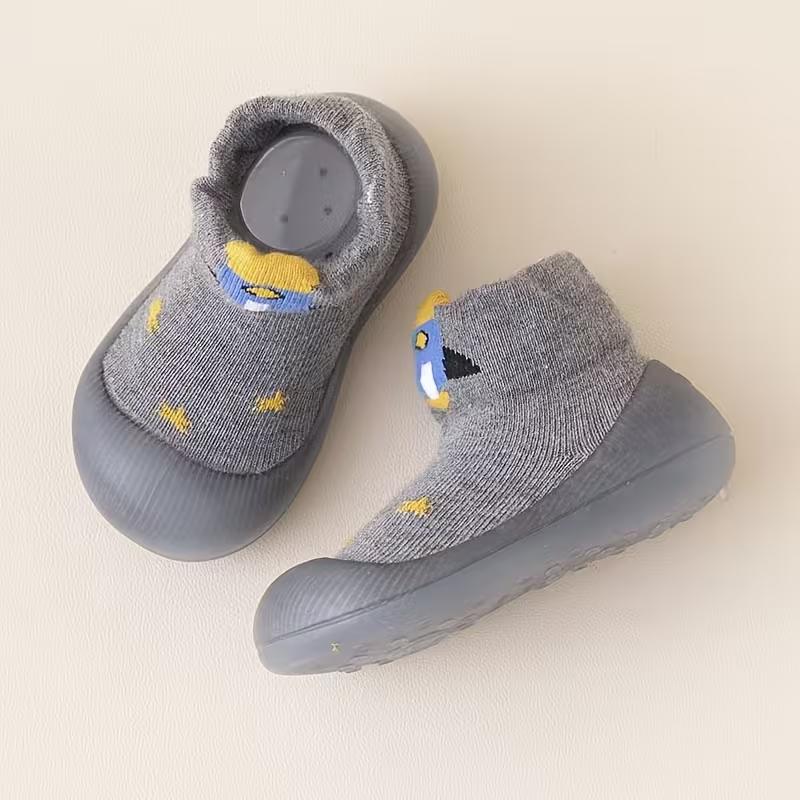 Cartoon Animal Slip On Baby Shoes With Non Slip Sole